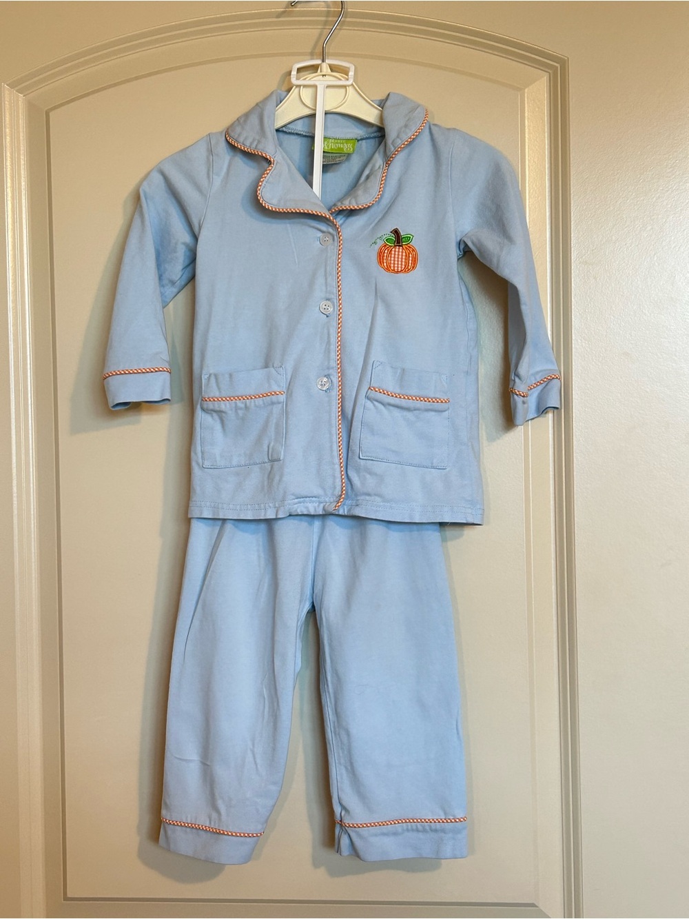 18M Classic Whimsy Pumpkin Appliqué Pajama Set